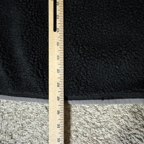 L.L.Bean Fleece Vest Mens XL Black Sherpa High Pile Lined Full Zip Pockets - Picture 9 of 9